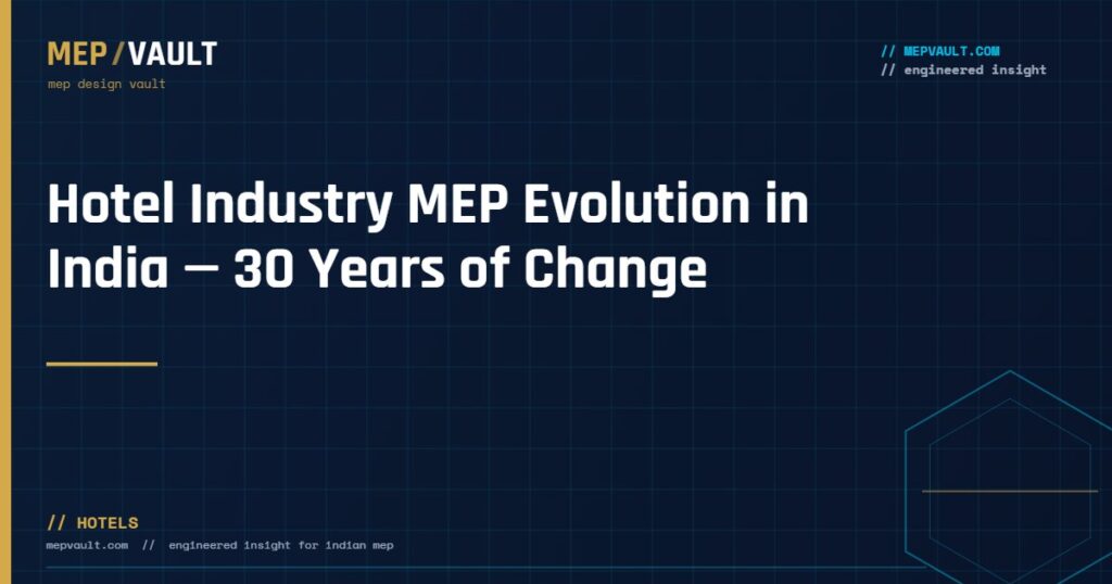 MEPVAULT cover image for "Hotel Industry MEP Evolution in India — 30 Years of Change"