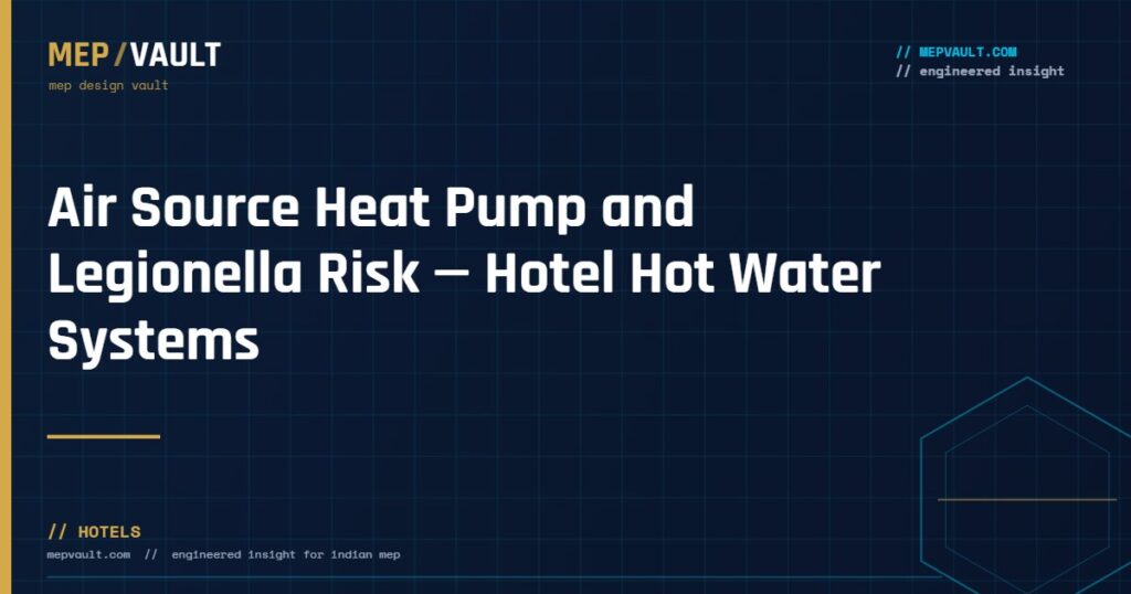 MEPVAULT cover image for "Air Source Heat Pump and Legionella Risk — Hotel Hot Water Systems"