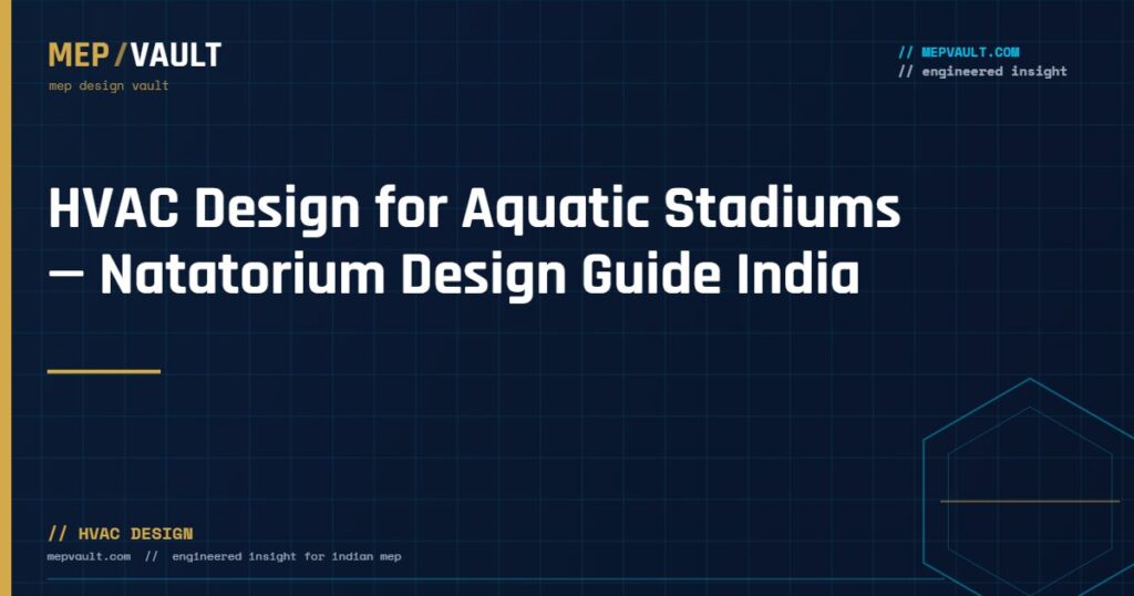 MEPVAULT cover image for "HVAC Design for Aquatic Stadiums — Natatorium Design Guide India"