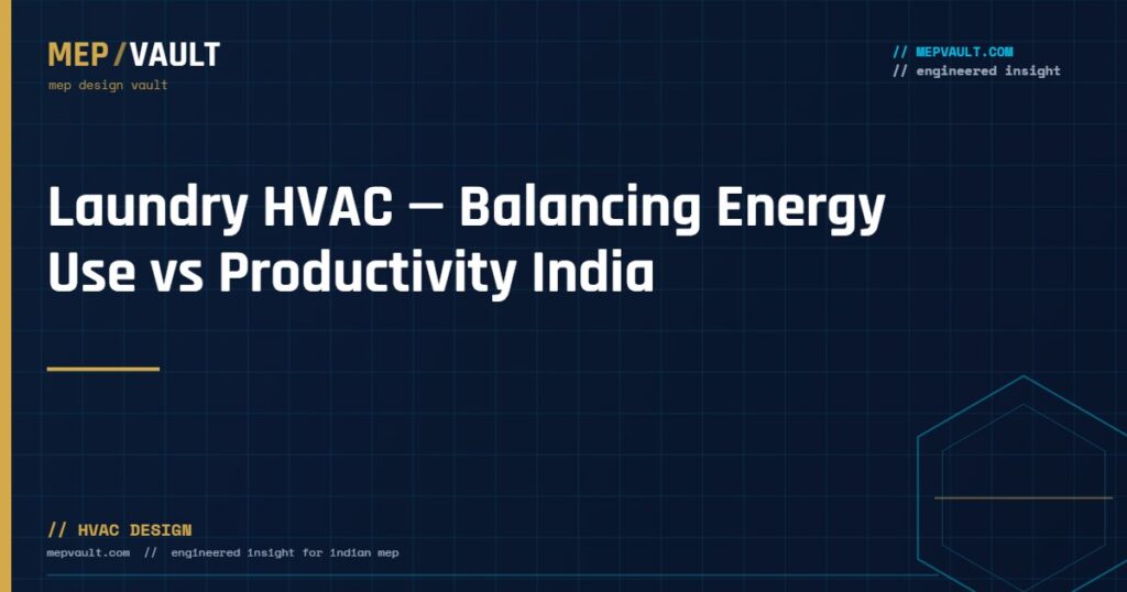 MEPVAULT cover image for "Laundry HVAC — Balancing Energy Use vs Productivity India"