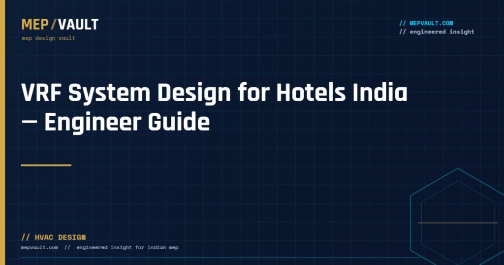 MEPVAULT cover image for "VRF System Design for Hotels India — Engineer Guide"