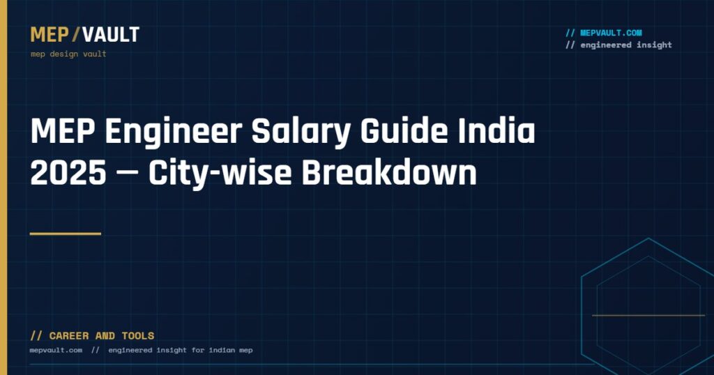 MEPVAULT cover image for "MEP Engineer Salary Guide India 2025 — City-wise Breakdown"