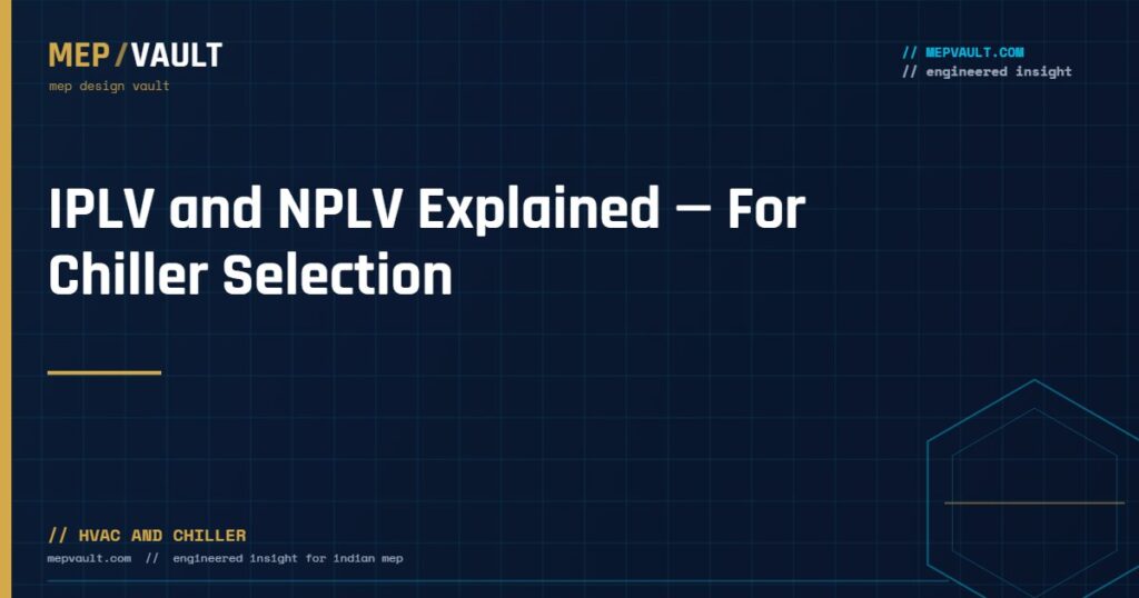 MEPVAULT cover image for "IPLV and NPLV Explained — For Chiller Selection"