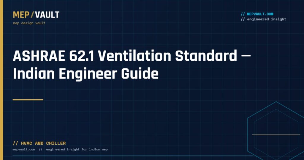 MEPVAULT cover image for "ASHRAE 62.1 Ventilation Standard — Indian Engineer Guide"