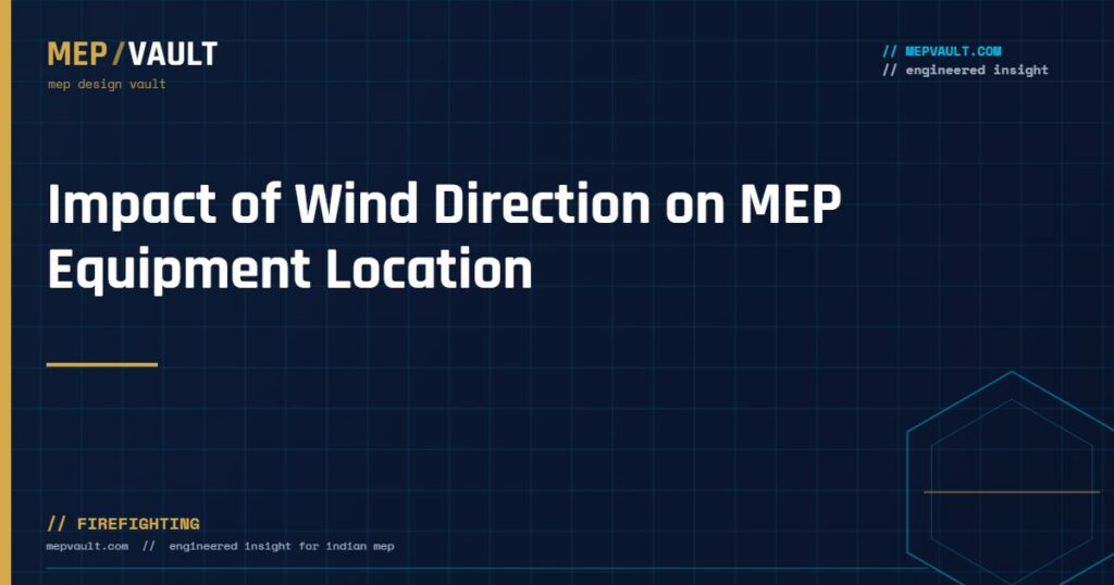 MEPVAULT cover image for "Impact of Wind Direction on MEP Equipment Location"